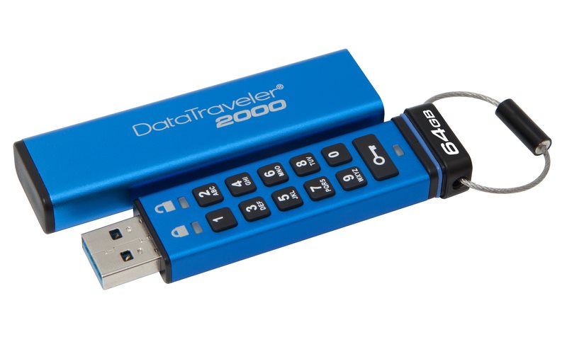 Flash disk Kingston DT 2000 64GB DT 2000 256-bit, blue