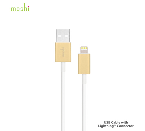 Data kabel Moshi s konektorem Lightning™ 1 m zlatý