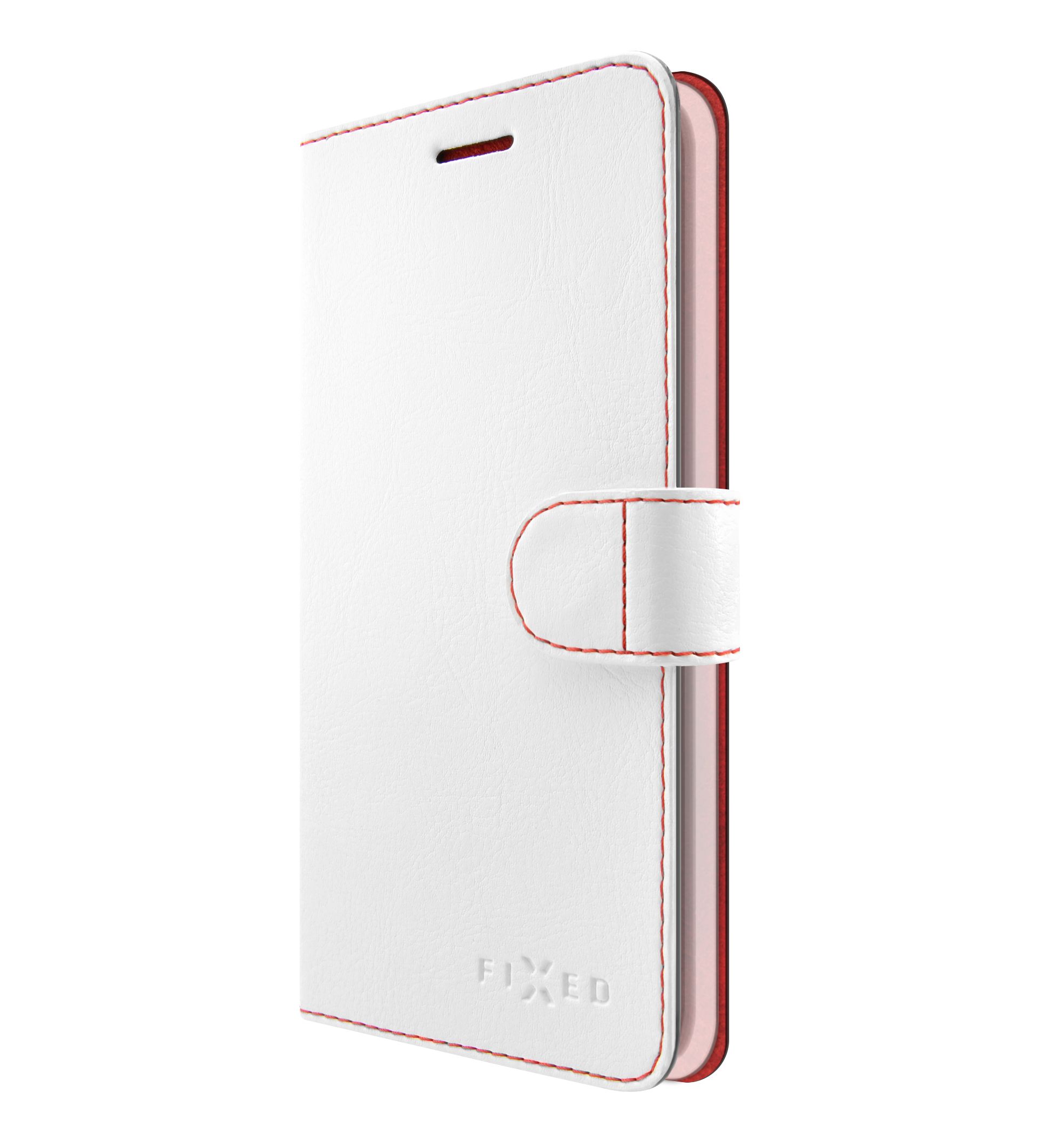 FIXED FIT flipové pouzdro pro Huawei P Smart, bílé