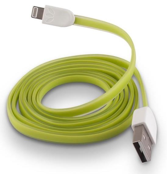 Datový kabel Forever silikonový, lightning, green