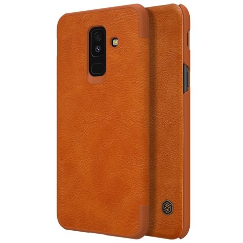 Flipové pouzdro Nillkin Qin pro Samsung Galaxy A6 Plus 2018, brown