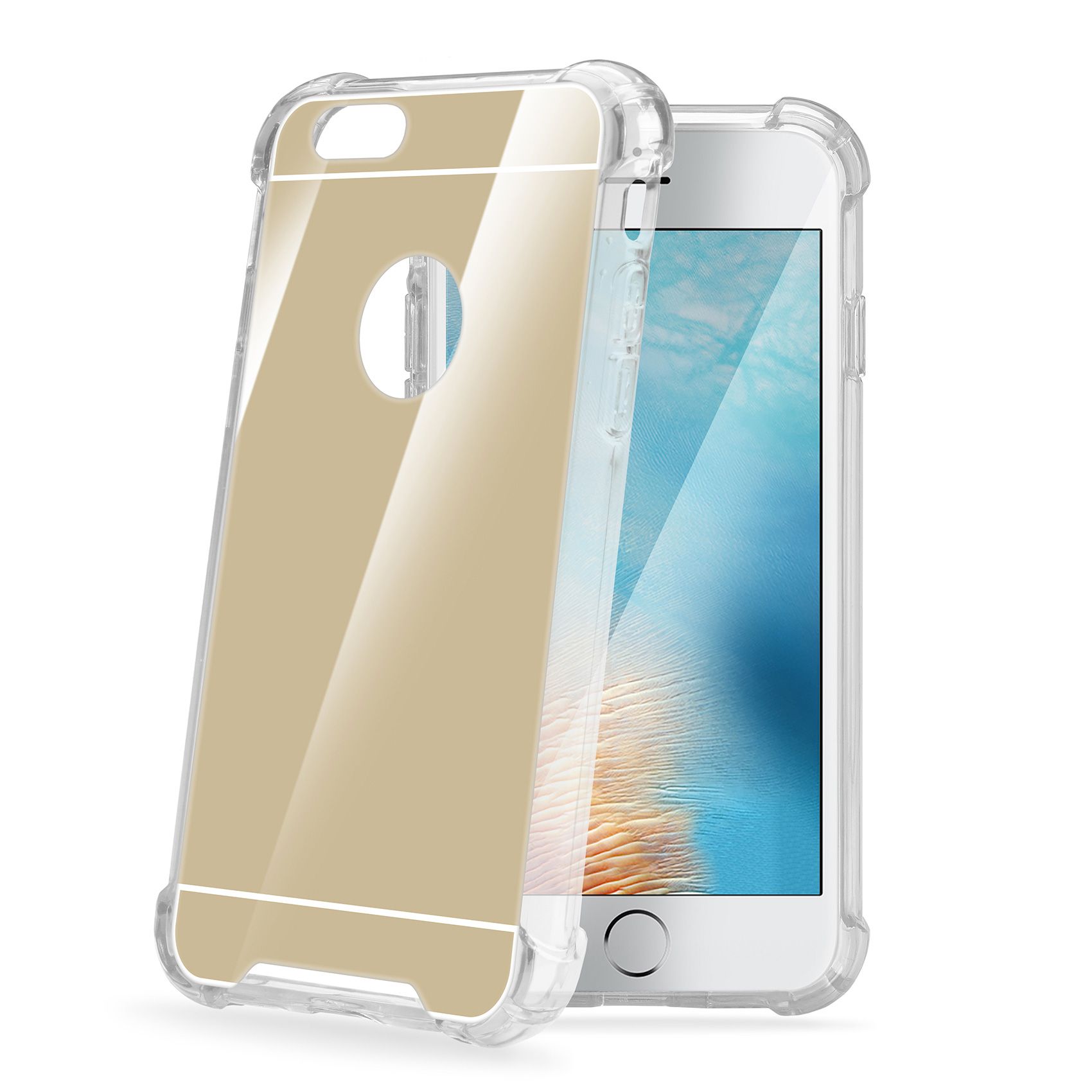 Zadní kryt CELLY Armor pro Apple iPhone 7 Plus/8 Plus, se zrcadlovým efektem, zlaté