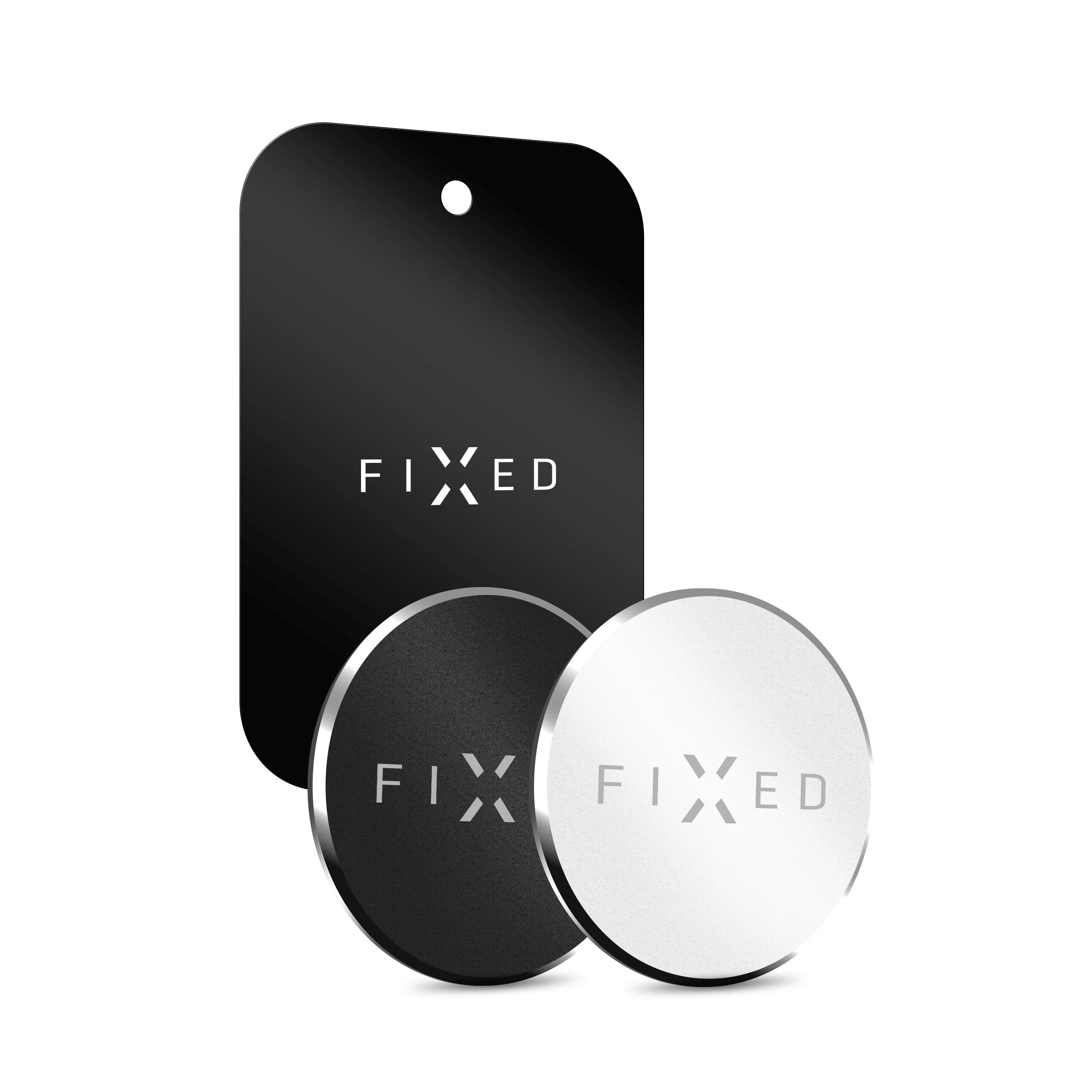 Sada 3ks podložek Fixed Magnetto pro magnetické držáky - černá a stříbrná
