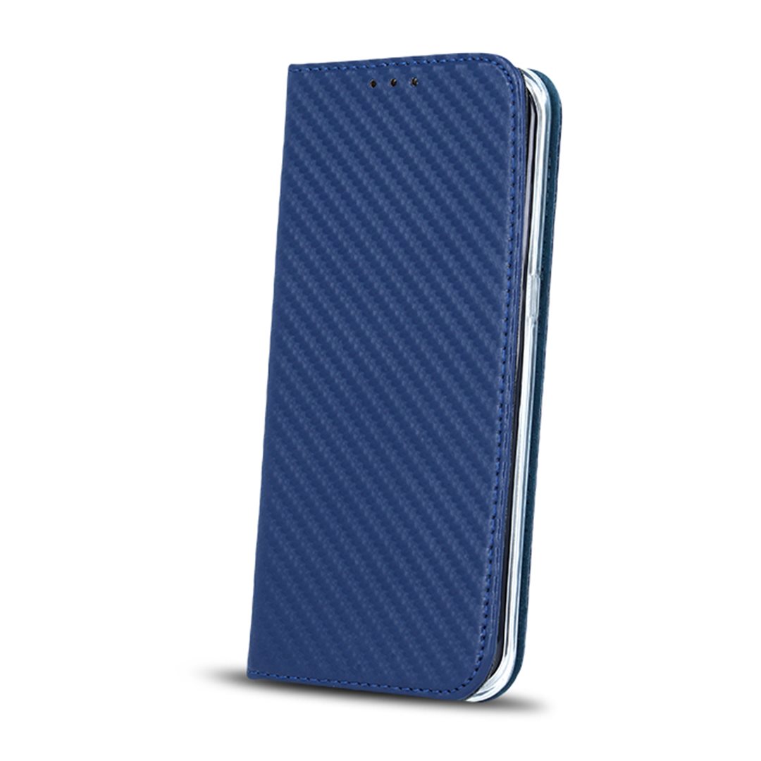 Flipové pouzdro Smart Carbon pro Huawei P Smart, navy blue