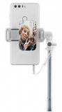 Selfie tyč se zrcátkem CellularLine Total View růžová