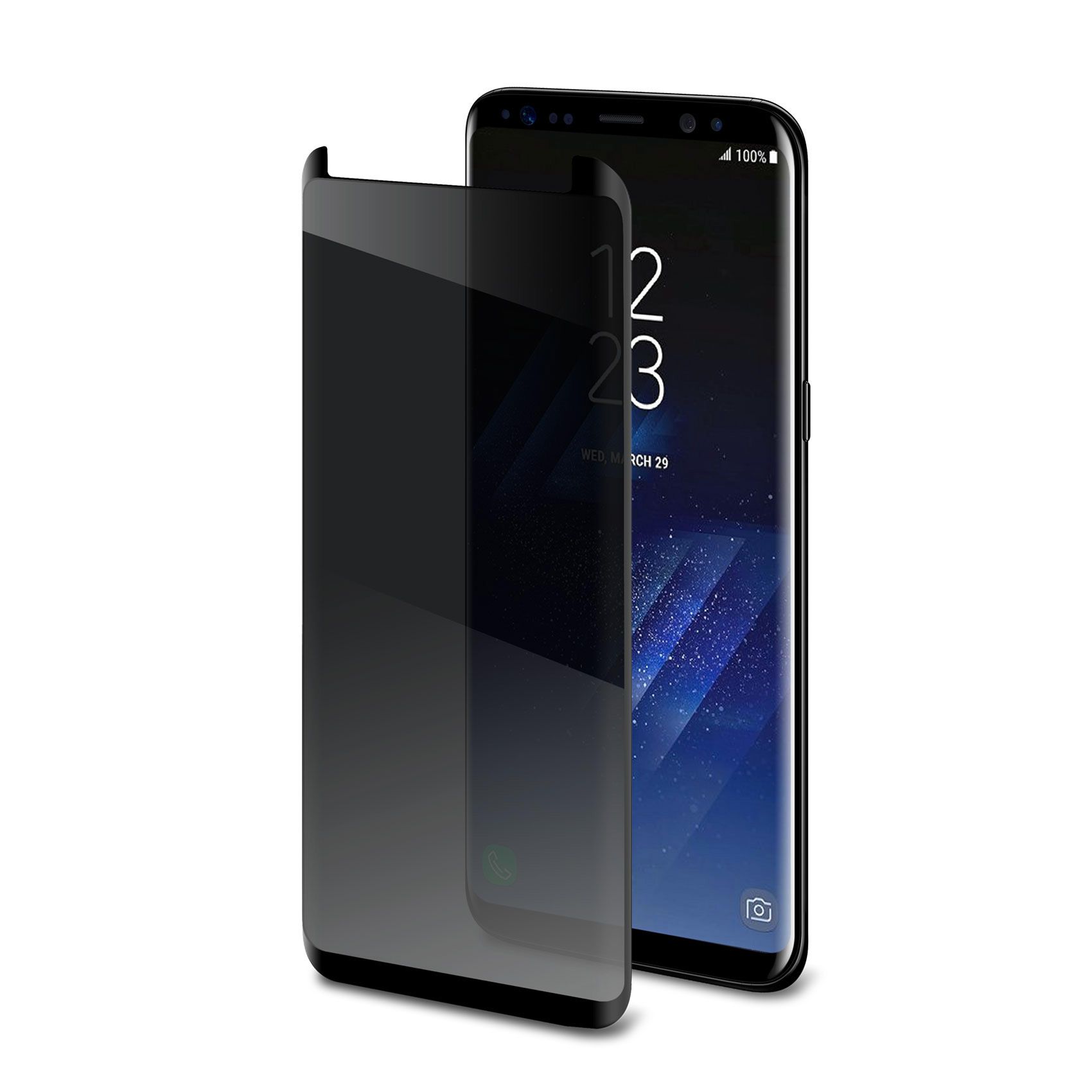 Tvrzené sklo Celly Privacy 3D pro Samsung Galaxy S8 černé
