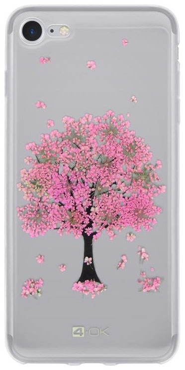 Zadní kryt 4-OK Flover pro Apple iPhone X, pink tree