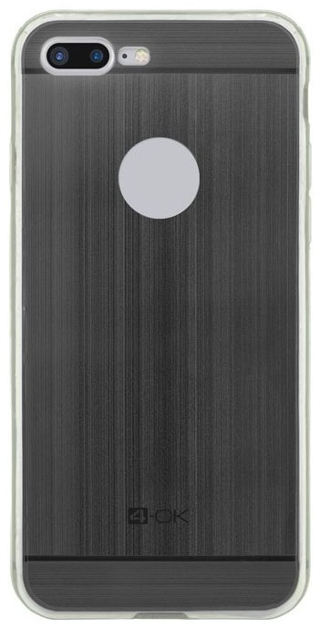Zadní TPU kryt 4-OK Metal pro Apple iPhone 7 Plus, black