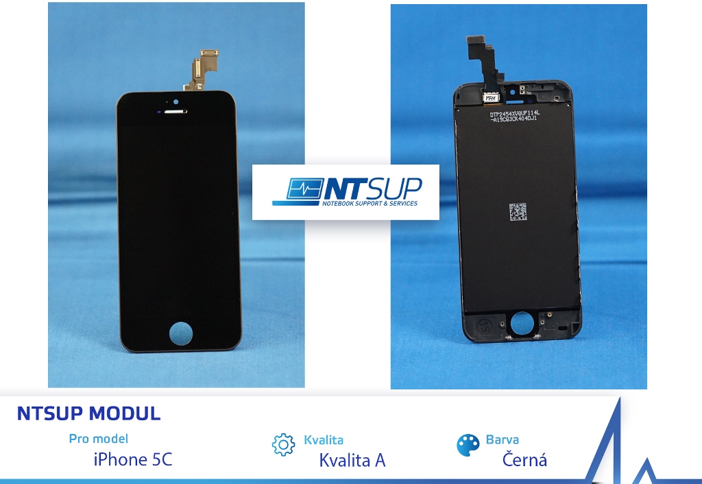  LCD modul NTSUP iPhone 5C kvalita A černá