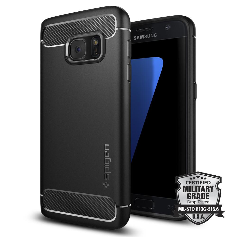 Kryt na mobil Spigen Rugged Armor pro Samsung Galaxy S7 černá