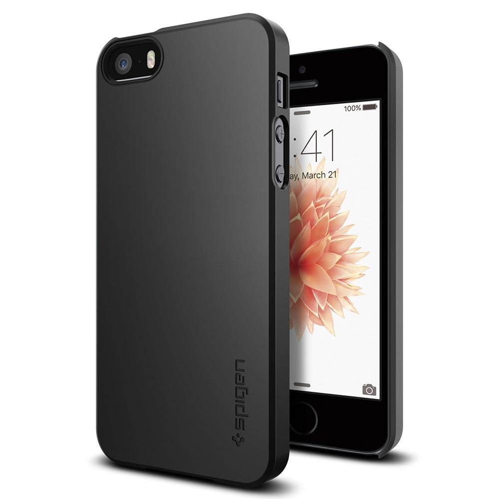 Pouzdro Spigen Thin Fit pro Apple iPhone SE/5/5S černá