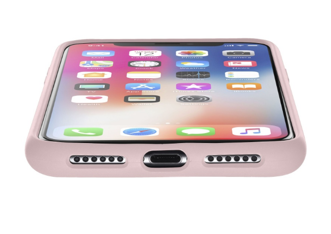 Silikonové pouzdro CellularLine Sensation pro Apple iPhone X/XS, starorůžová