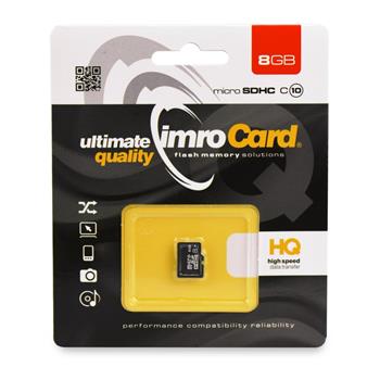 IMRO PAMĚŤOVÁ KARTA MICRO SDHC 8GB CLASS 10 UHS (bez adaptéru)