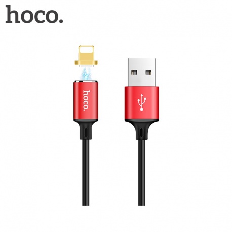 Hoco Magnetic Adsorption Lightning napájecí kabel černá/červená