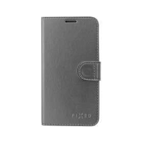 FIXED FIT Shine flipové pouzdro pro Apple iPhone X/XS, antracitové