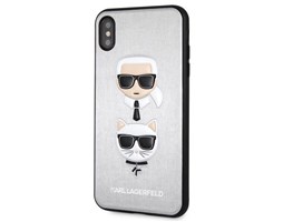 Zadní kryt Karl Lagerfeld Karl&Ch Case na iPhone XS Max, Silver