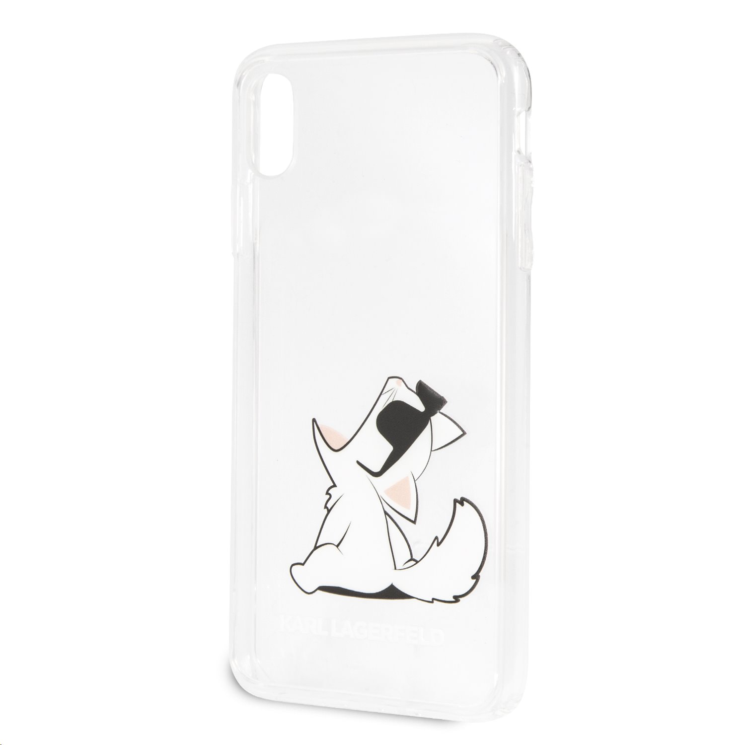 Silikonové pouzdro Karl Lagerfeld Fun Choupette No Rope Hard Case na iPhone XS Max