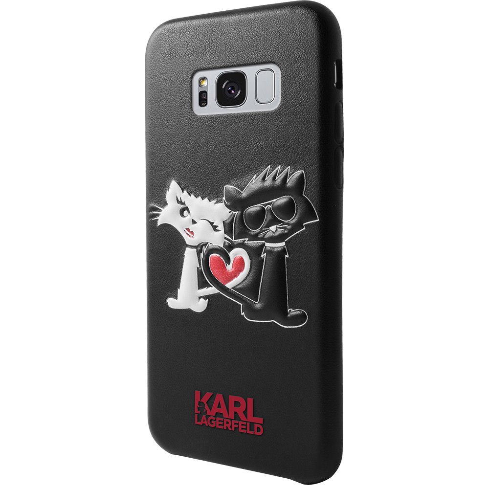 Silikonové pouzdro Karl Lagerfeld Karl and Choupette in Love Hard Case Samsung Galaxy S8 Plus G955, Black