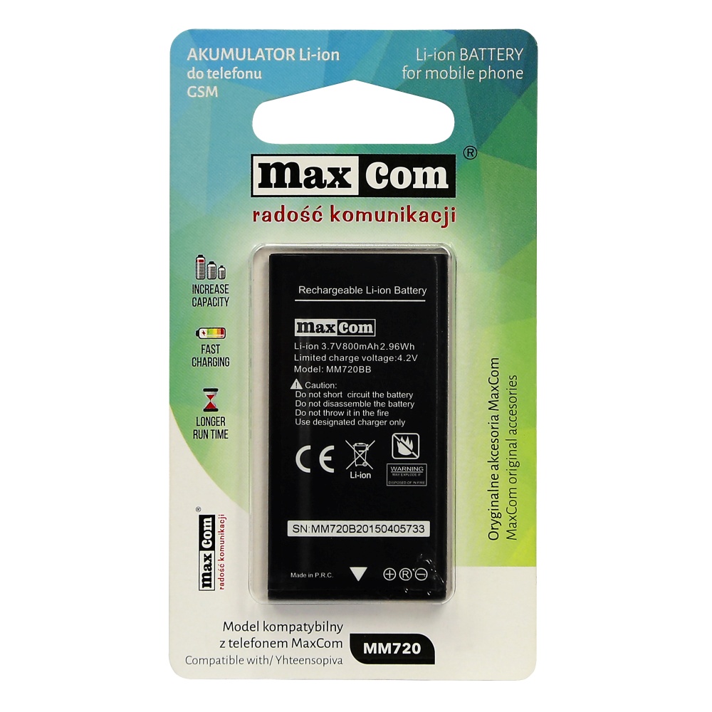 Originální baterie pro MAXCOM telefon MM320