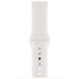 Hodinky Apple Watch Series 4 40mm Silver Aluminium - bílý sportovní pásek