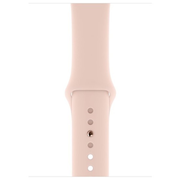 Hodinky Apple Watch Series 4 40mm Rose Gold Aluminium - pískově růžový sportovní pásek