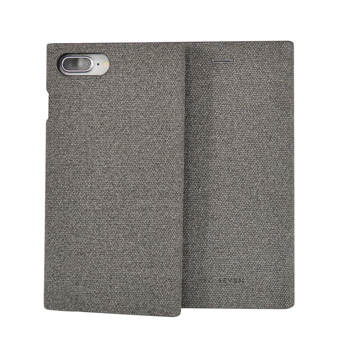 Pouzdro SoSeven Premium Gentleman Book Case Fabric pro iPhone 6/6S/7/8 Plus, Grey