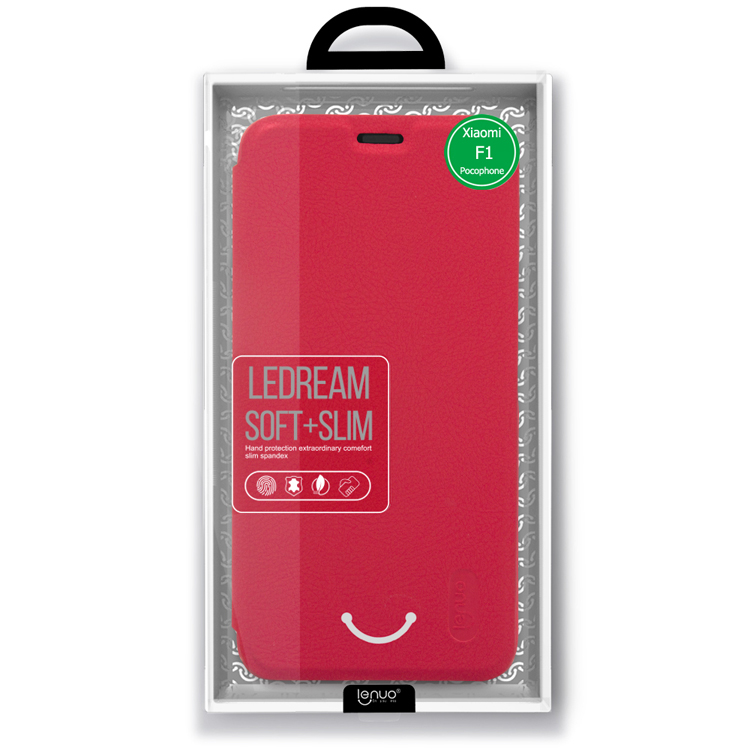 Flipové pouzdro Lenuo Ledream na Xiaomi Pocophone F1, Red