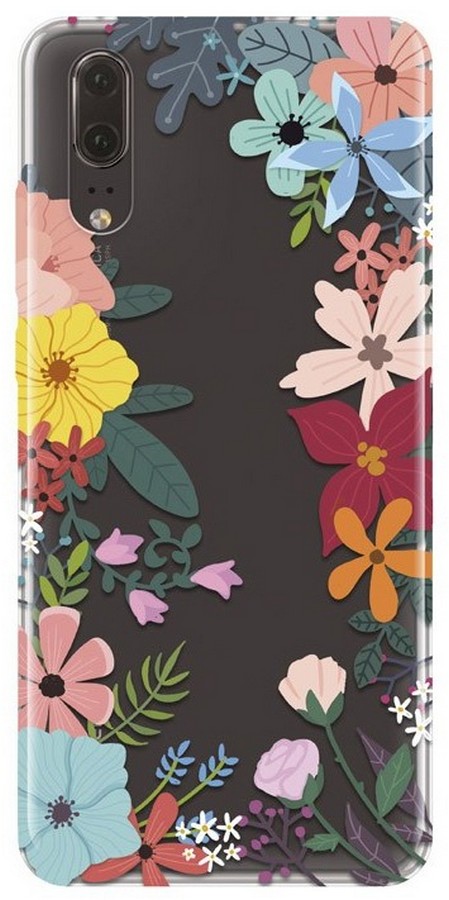 Pouzdro 4-OK Cover 4U Huawei P20 Lite, flowers