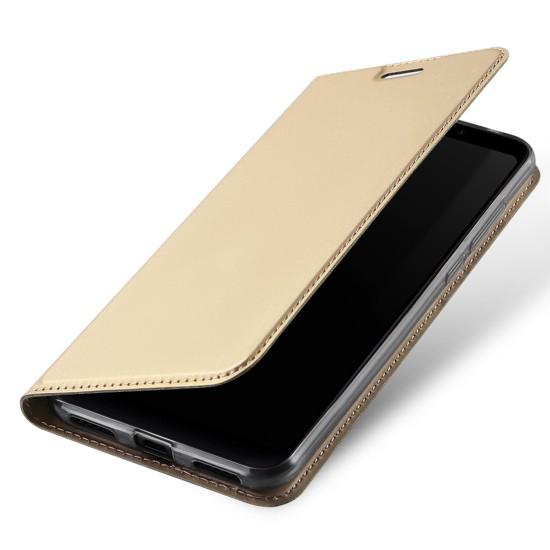 Flipové pouzdro Dux Ducis Skin pro Samsung Galaxy S10+, zlatá