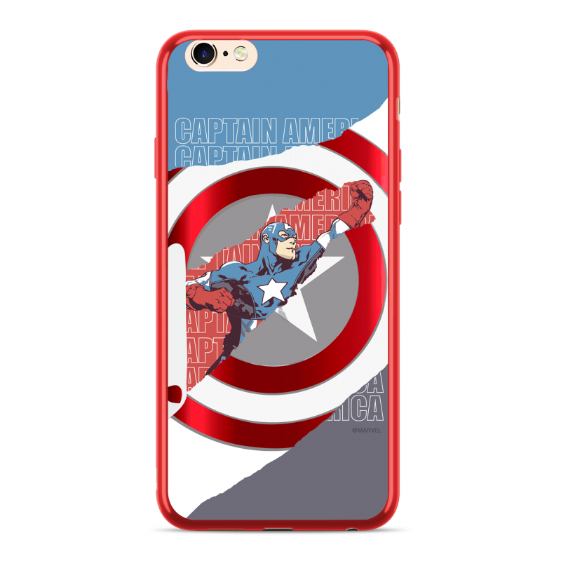 Zadní kryt Marvel Captain America 013 pro Apple iPhone XS, red