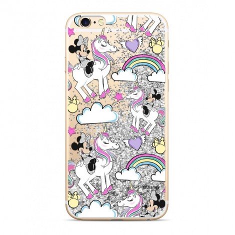 Zadni kryt Disney Minnie 037 pro Apple iPhone 5/5S/SE, silver glitter