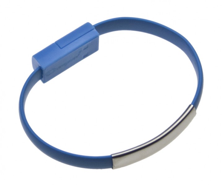 Datový nabíjecí kabel BRACELET microUSB, Blue