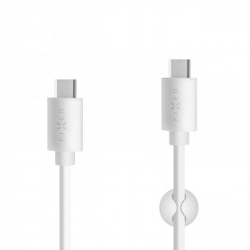 Dlouhý datový a nabíjecí USB-C kabel FIXED s konektorem USB-C, USB 2.0, 2 metry, 15W, White