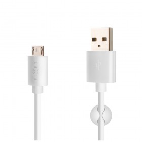 Datový a nabíjecí kabel FIXED s konektorem micro USB, 2,4A, White