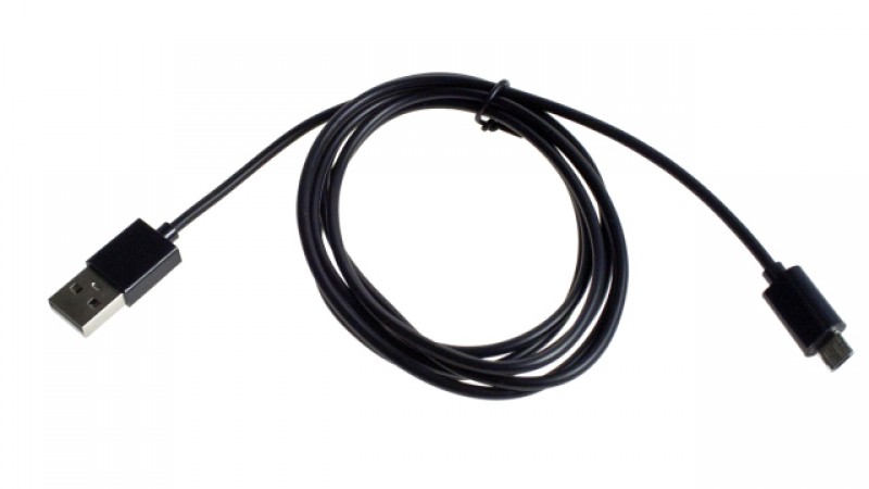 Datový kabel USB ALIGATOR microUSB oboustranný nabíjecí, Black