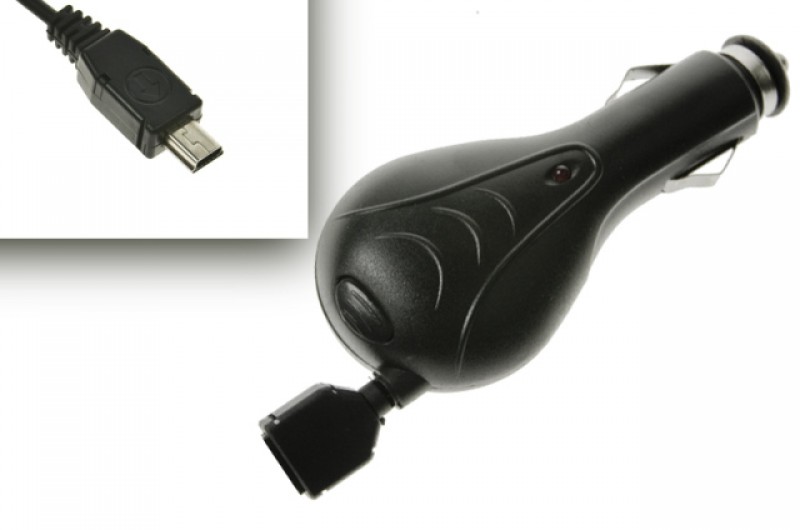 Samonavíjecí autonabíječka pro Motorola MPX200 / Razr V3, Black