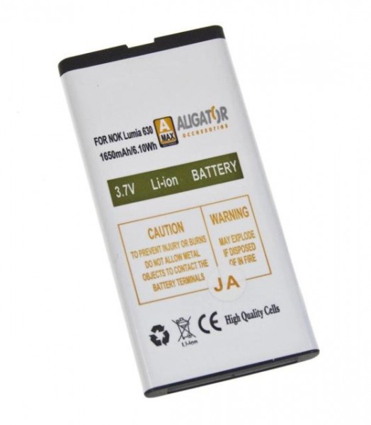 Baterie Aligator pro Nokia Lumia 630/630 Dual SIM/635, Li-ION 1650 mAh, nahrazuje BL-5H