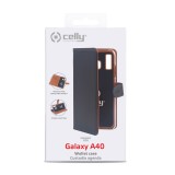 CELLY Wally flipové pouzdro pro Samsung Galaxy A40, černé