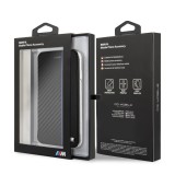 BMW Carbon Book BMBKTRI8CAPNBK pouzdro flip pro Apple iPhone 7/8/SE 2020, navy stripe