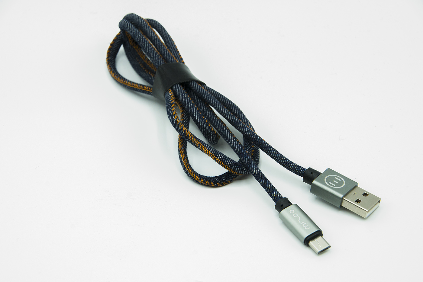 Datový kabel MIZOO - USB cable X19, microUSB, jeans