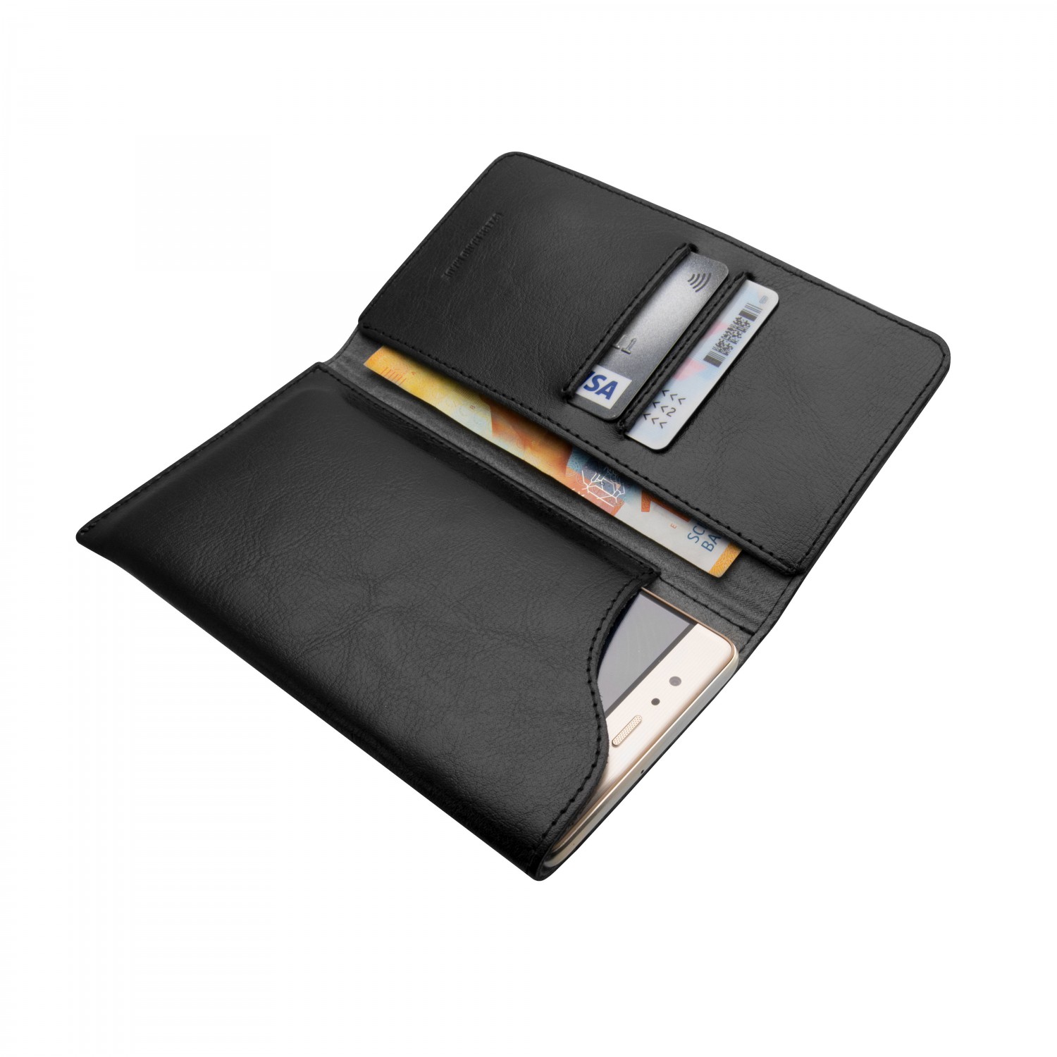 FIXED Pocket Book Kožené pouzdro pro Apple iPhone X/XS/11 Pro, černá