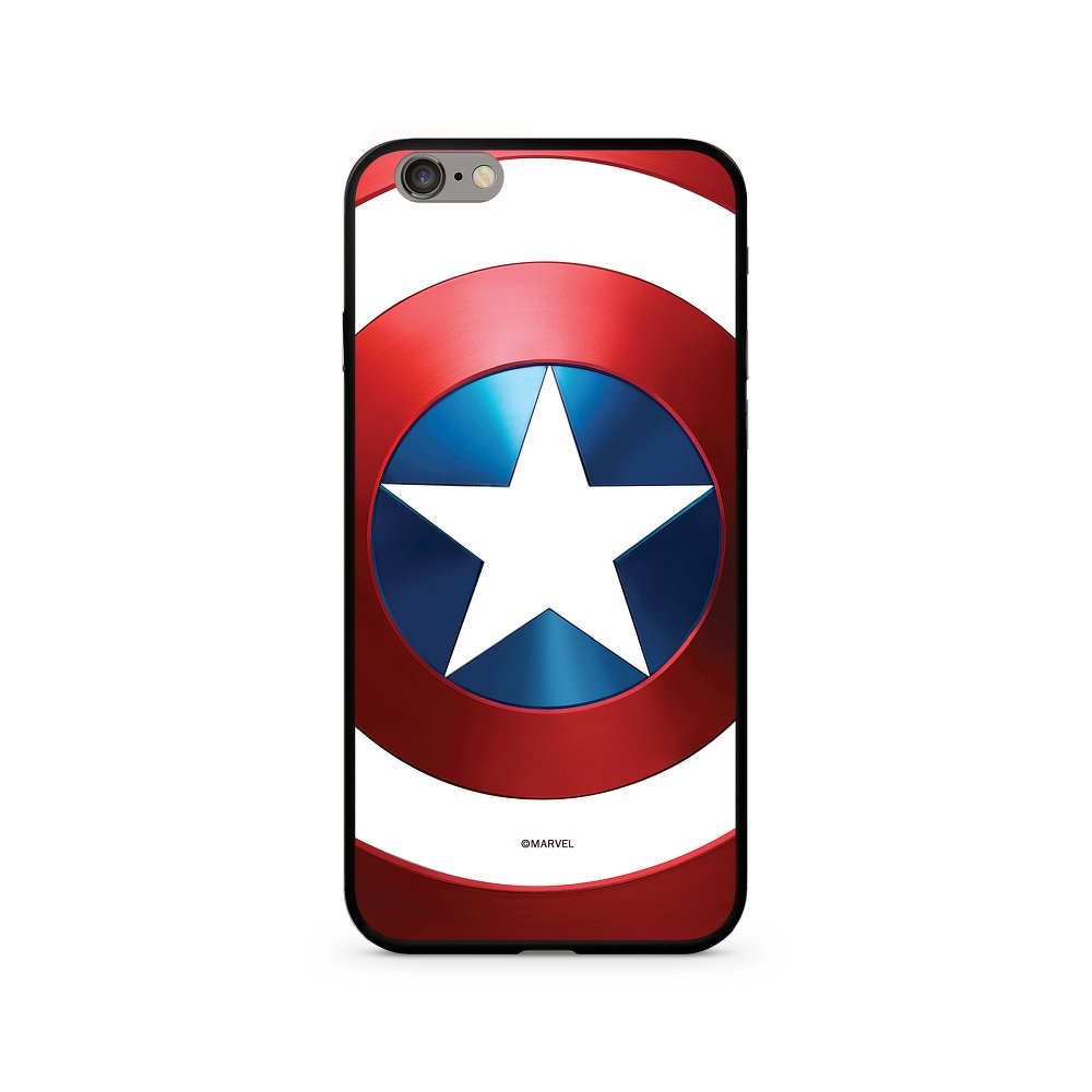 Zadní kryt Marvel Captain America 026 Premium Glass pro Apple iPhone X, multicolored