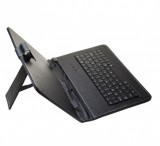 Pouzdro Tablet 9" s klávesnicí microUSB, syntetická kůže, Black