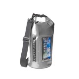 CELLY Explorer voděodolný vak 5L s kapsou na telefon do 6.2", šedý