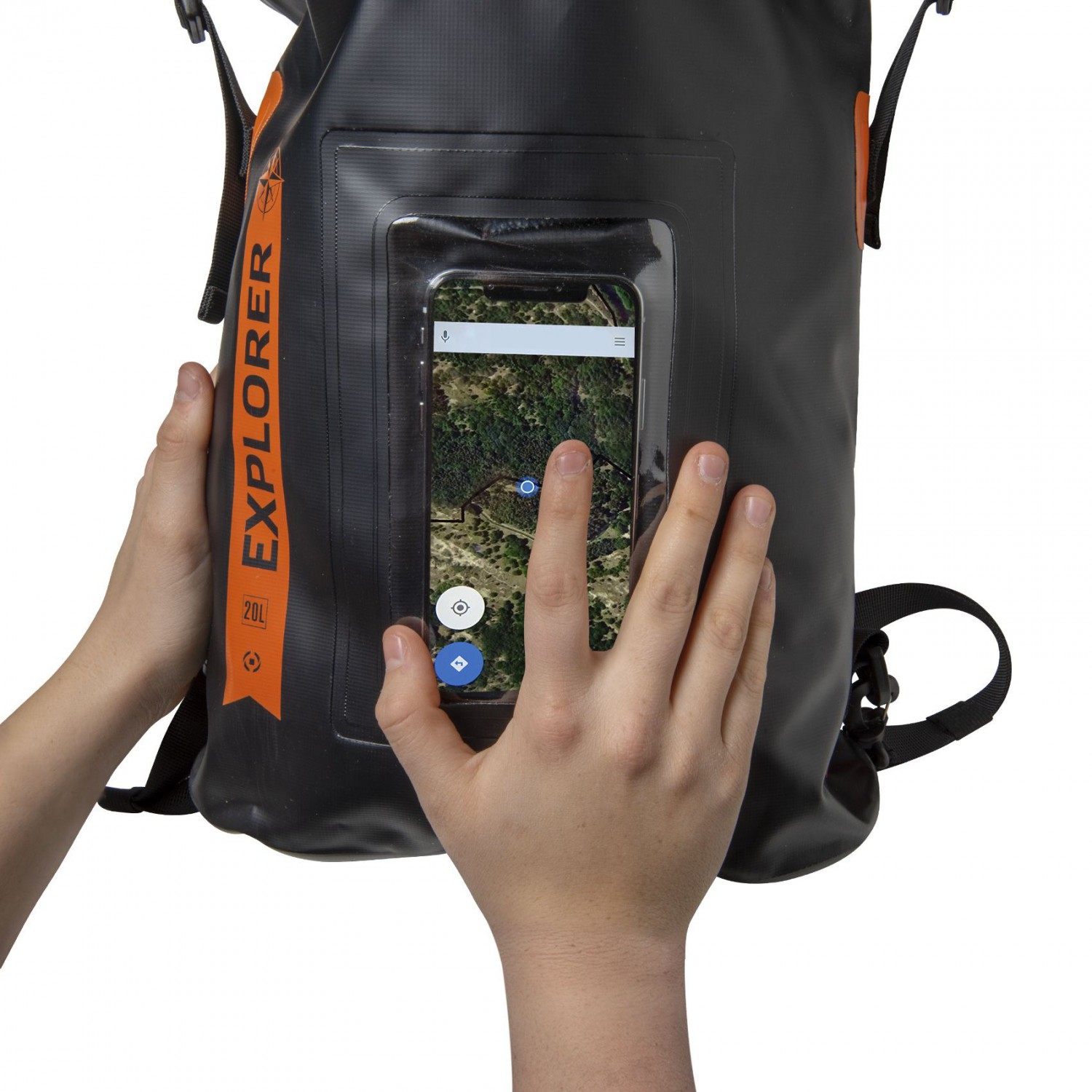 CELLY Explorer voděodolný batoh 20L s kapsou na telefon do 6.5", černý