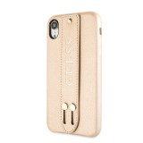 Guess Saffiano Strap GUHCI61SBSBE Pouzdro pro Apple iPhone XR beige