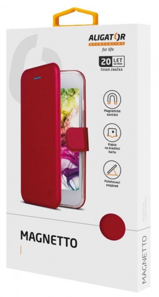 Flipové pouzdro ALIGATOR Magnetto pro Samsung Galaxy A20e, Red