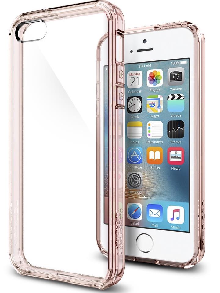 Ochranný kryt Spigen Ultra Hybrid pro Apple iPhone SE/5S/5, růžový