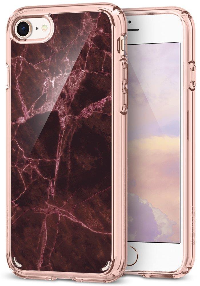 Ochranný kryt Spigen Ultra Hybrid 2 Marble pro Apple iPhone 8/7, červený