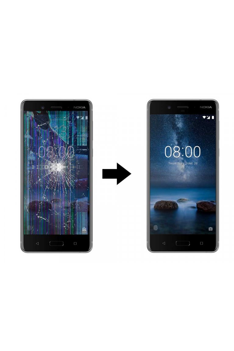 LCD + dotyková deska pro Nokia 8, black OEM